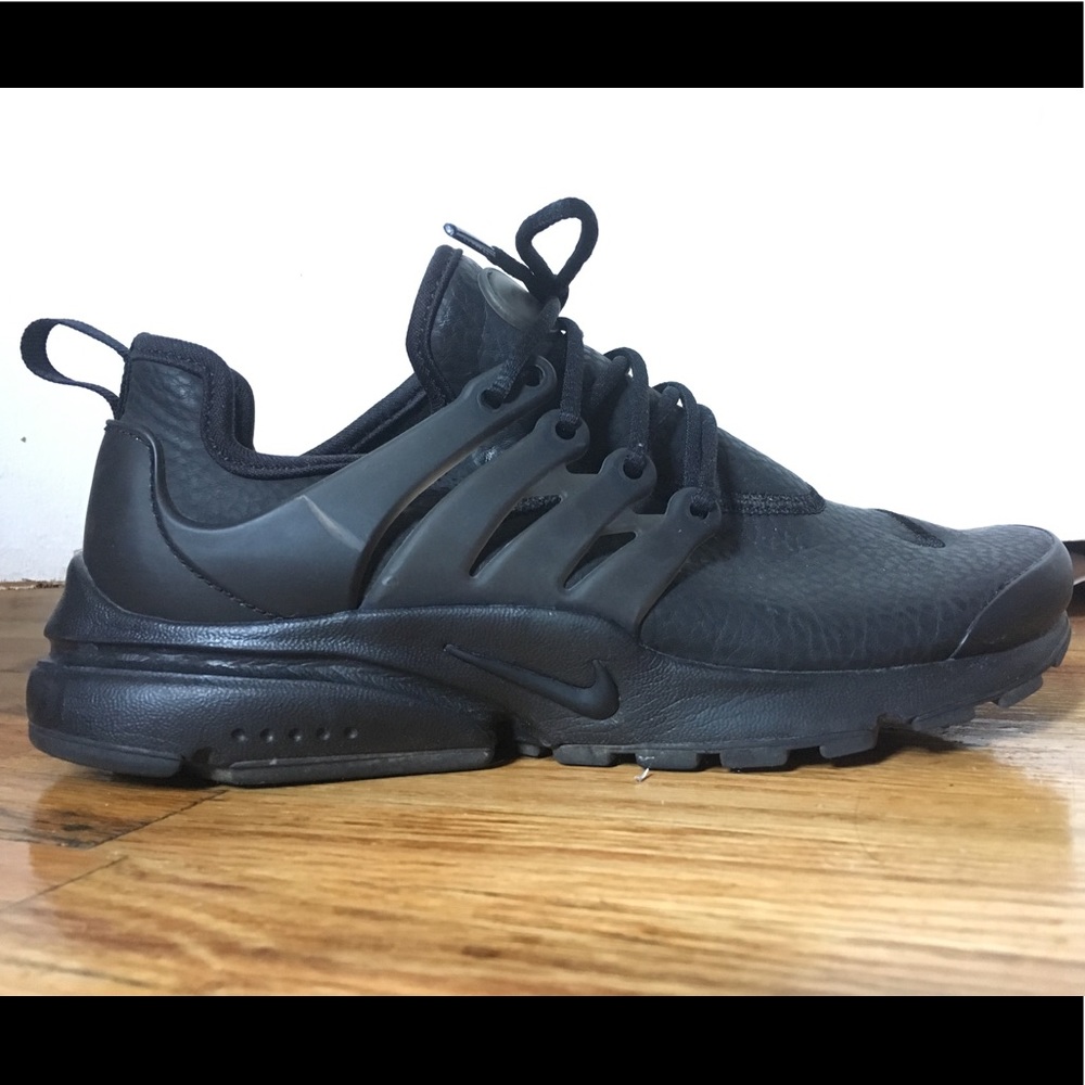 Black Leather Nike Air Presto Premium